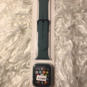 Green Apple Watch band and case